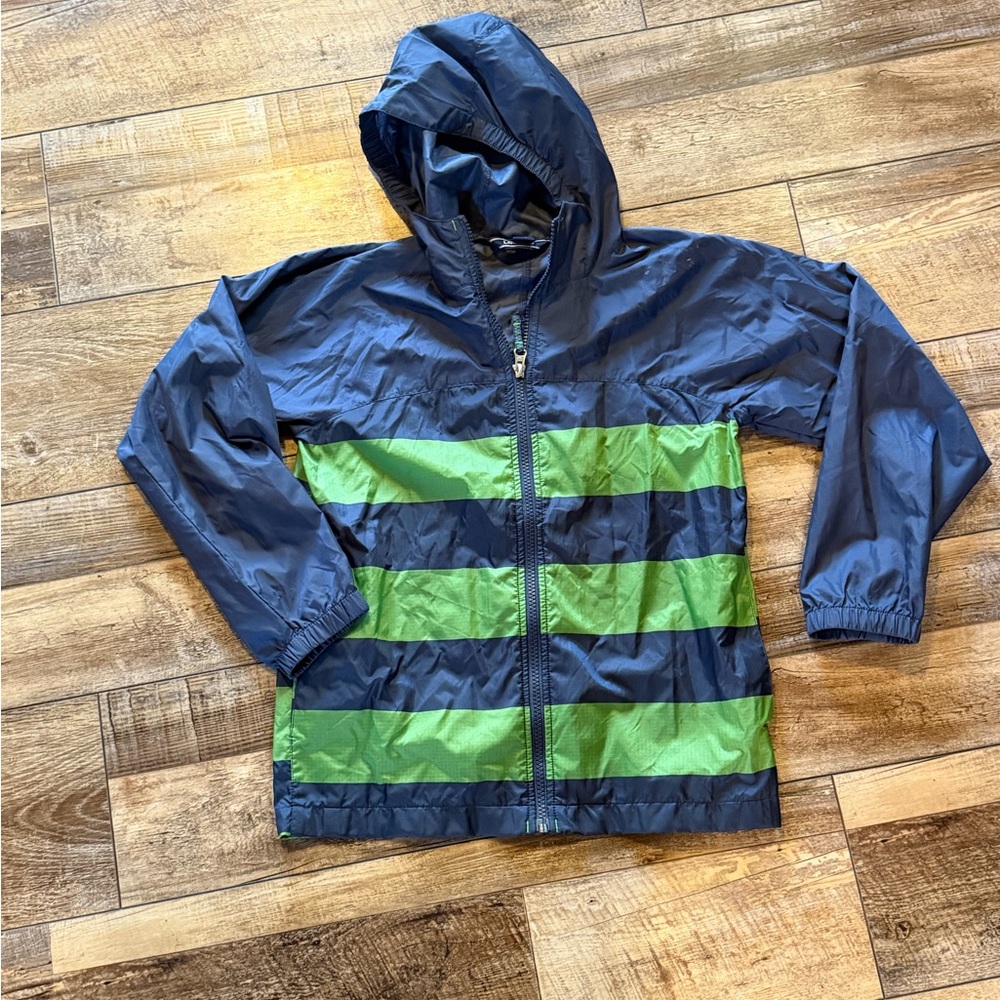 Lands' End Kids Raincoat - Blue and Green - Small